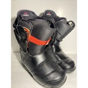 BURTON ION Lace Up Snowboard Boots Men's US 8 Black/Red Customizable Nice!